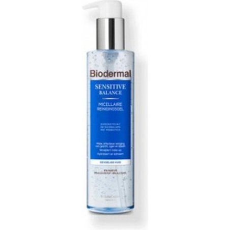 Biodermal Sensitive Balance Micellar Cleansing Gel - Facial Cleansing With Hyaluronic Acid - For Sensitive Skin - 200ml