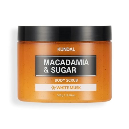 Kundal Macadamia & Sugar Body Scrub with Shea Butter and White Musk 19.4 Oz