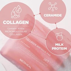 Mediheal Collagen Ampoule Pad Square Cotton Facial Toner Pads