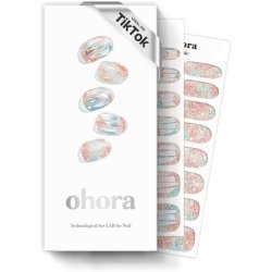 Ohora Semi Cured Gel Nail Strips Newtro No1 White Metallic 30 Pcs