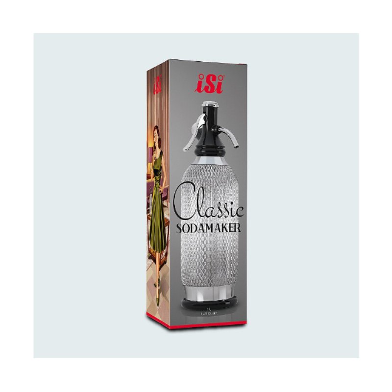 Isi 1060 Sodamaker Classic, 1.0 L, Sparkling Water Maker For Sparkling Water, Sparkling Water
