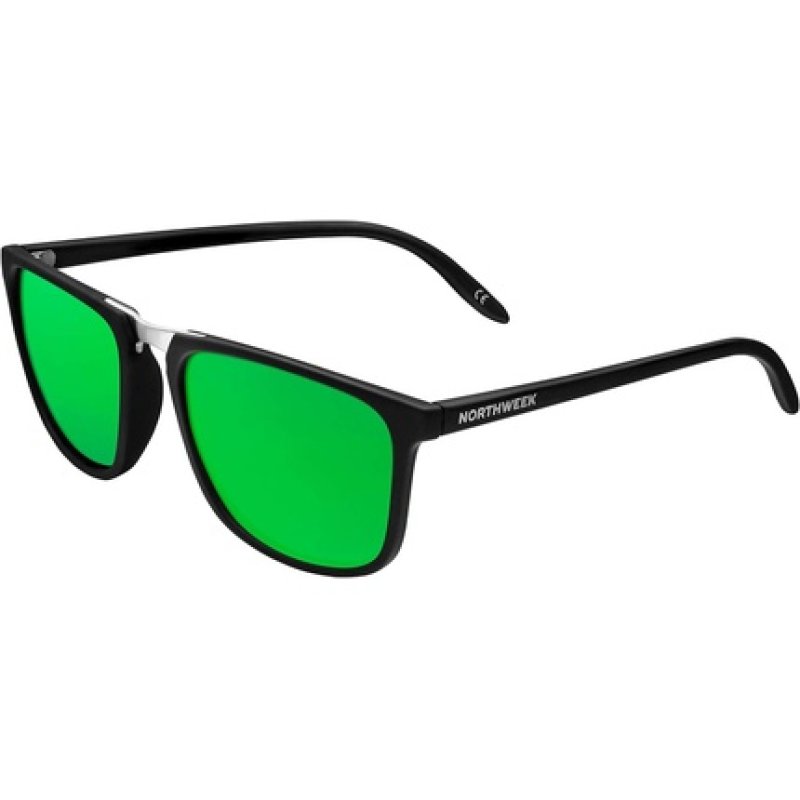 Northweek Shelter Sunglasses Matte Black Green Polarized One Size