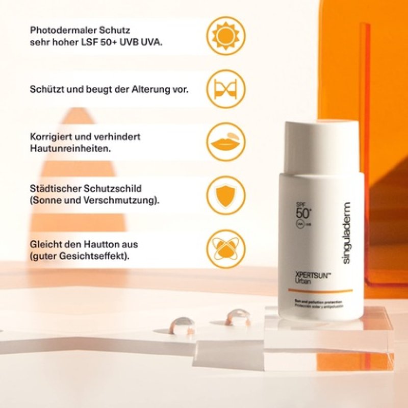Singuladerm XPERTSUN Urban Face Sun Cream 50 SFP Anti-Pollution 50ml Anti-Dark Spot Facial Cream