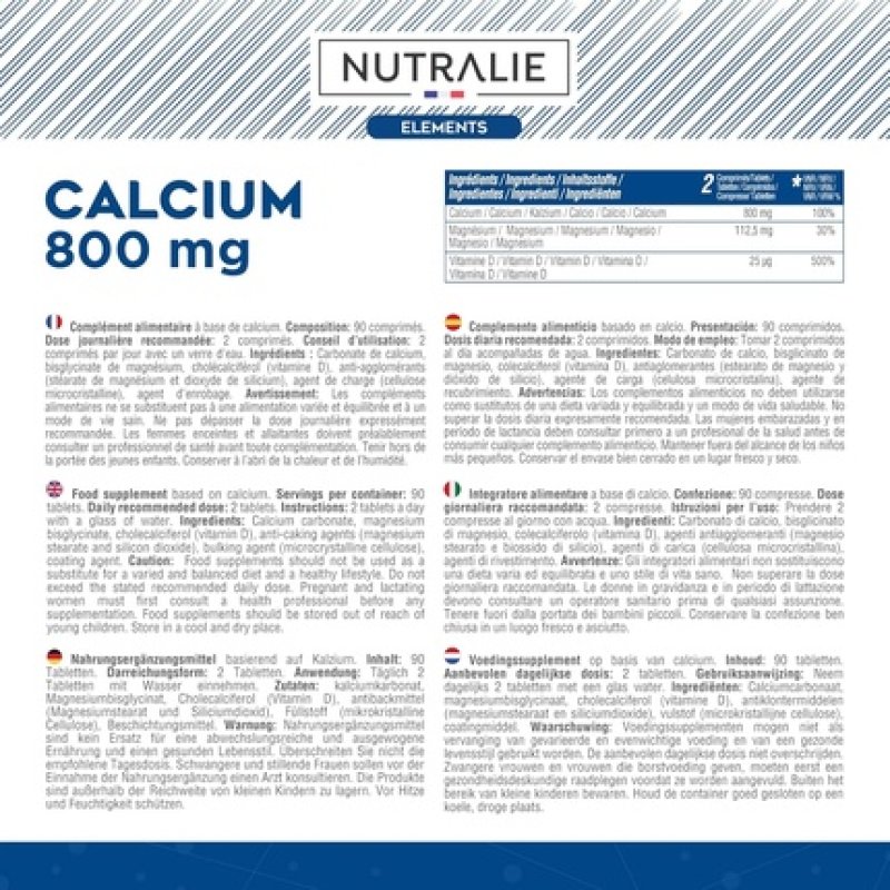 Calcium 800mg with Vitamin D and Magnesium High Strength Supplement