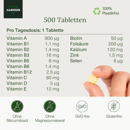 High Dose Multivitamin Tablets 500 Tablets