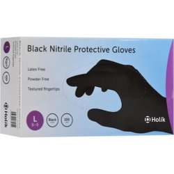 Karabinis Medical Holik Black Nitrile Protective Gloves Xl - 100 Pieces