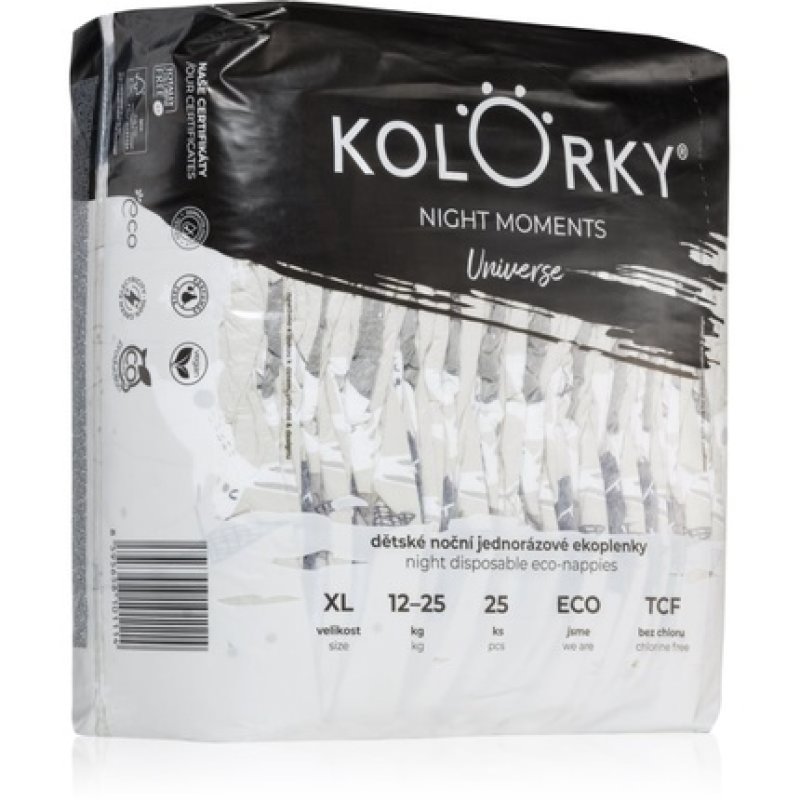 Kolorky Night Moments diapers - XL (12-25 kg), 25 pcs