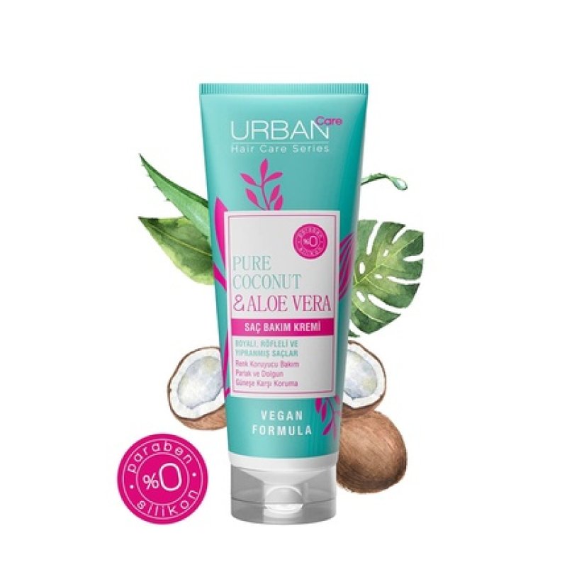 URBAN Care Pure Coconut & Aloe Vera Colored Hair Coloring Conditioner 250ml - Vegan