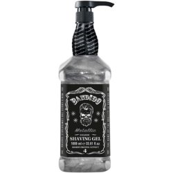 Bandido Shaving Gel for Men 1000ml Transparent Non-Foaming Precise Shave for Beard Contours - Metallic Silver
