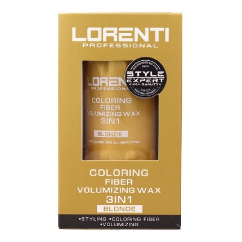 Lorenti Coloring Fiber Volumizing Wax 3 In 1 Blonde 30 Grams