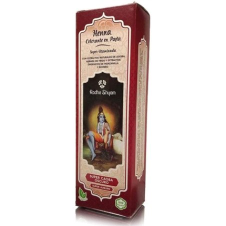 Radhe Henna Pasta Super Caoba Oscuro 200ml