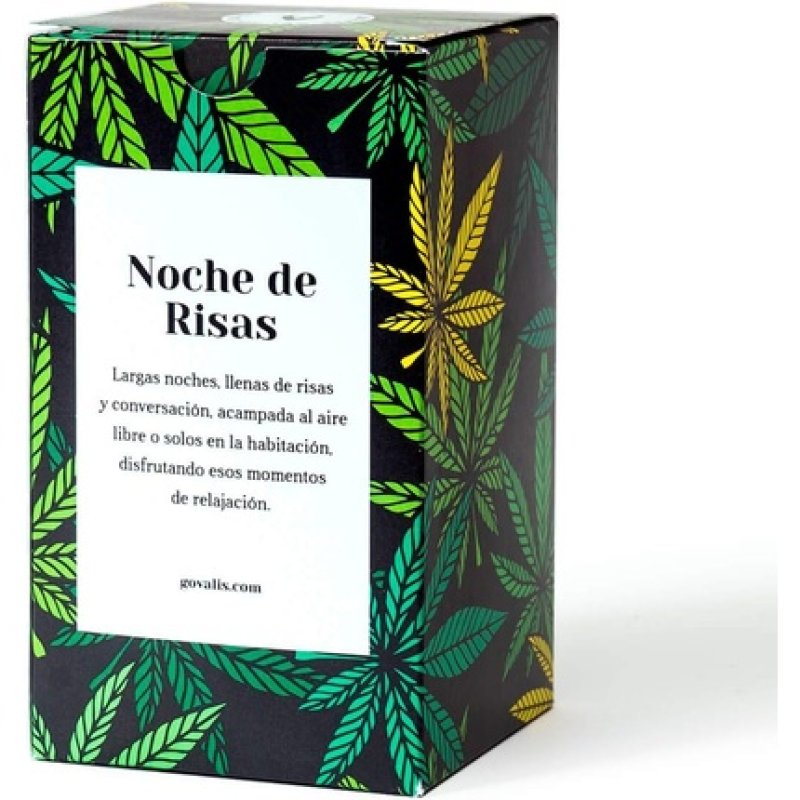 GOVALIS Scented Candle Night Laughter 100% Natural Soy Wax 100 Hours Large Scented Candle in Glass Cannabis Marijuana