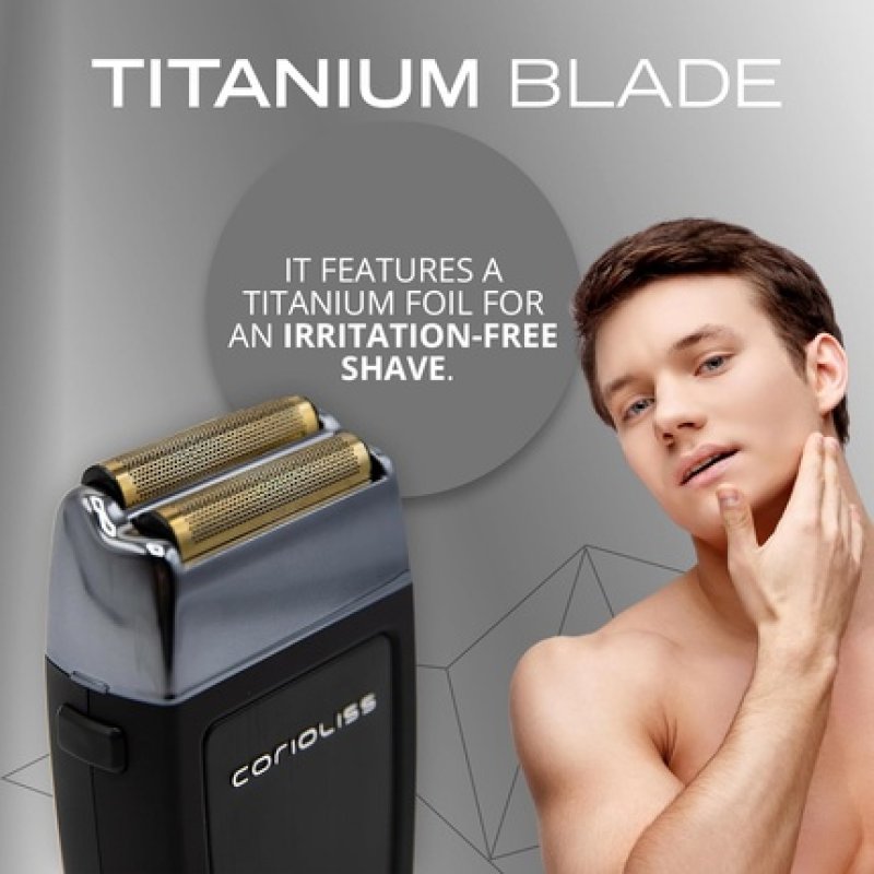 Corioliss The Shaver Electric for Men Precision Beard Titanium Foil Professional