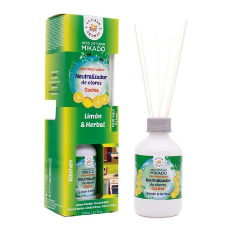 La Casa De Los Aromas Special Odor Neutralizer Kitchen Scented Sticks Lemon 100ml