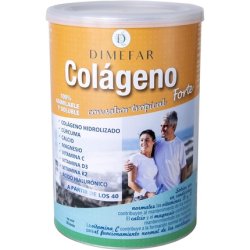 DIMEFAR Forte Collagen Powder Tropical Flavor - Strengthens and Cares for Bone Pain, Muscles, Joints - Turmeric 