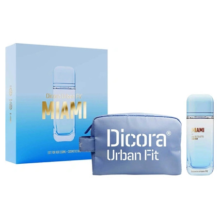 Dicora Urban Fit Miami Eau De Toilette Cosmetic Bag Set For Women