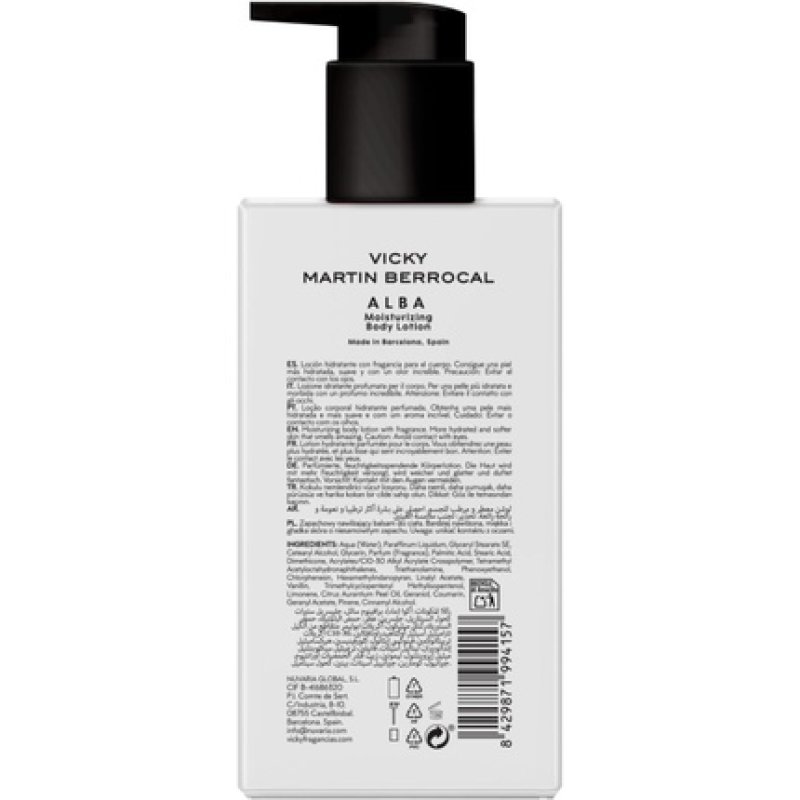 Vicky Martin Berrocal Alba Body Lotion 240ml - Hydrating Body Milk with Notes