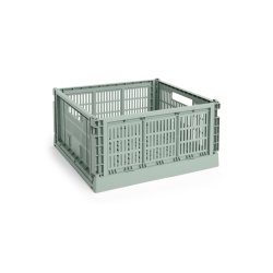 HAY - Colour Crate L Square Storage Crate (Sage Green)