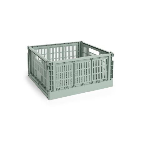 HAY - Colour Crate L Square Storage Crate (Sage Green)