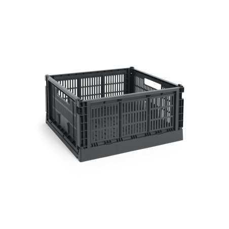 HAY - Colour Crate L Square Storage Crate (Charcoal)