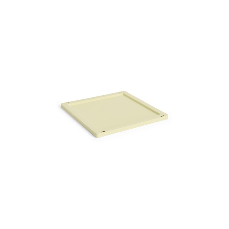 HAY - Colour Crate Plastic Lid Square & Cube M (Light Yellow)