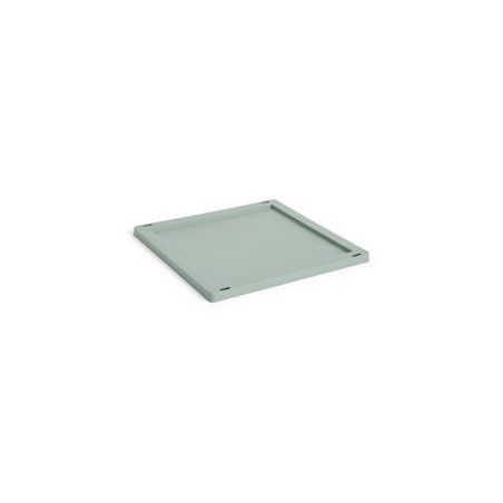 HAY - Colour Crate Plastic Lid Square & Cube M (Sage Green)