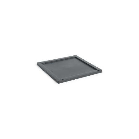 HAY - Colour Crate Plastic Lid Square & Cube M (Charcoal)
