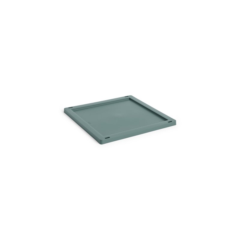 HAY - Colour Crate Plastic Lid Square & Cube M (Dark Green)