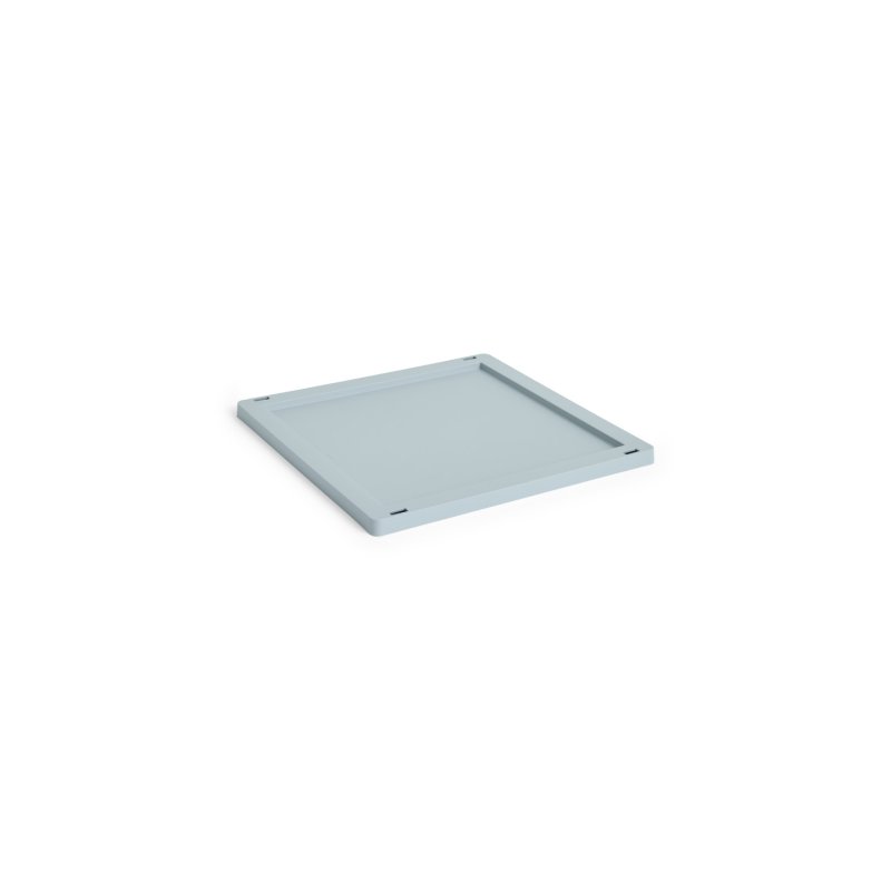HAY - Colour Crate Plastic Lid Square & Cube M (Dusty Blue)