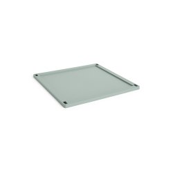 HAY - Colour Crate Plastic Lid Square L (Sage Green)