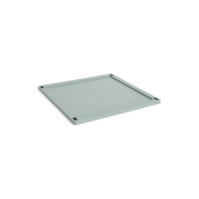 HAY - Colour Crate Plastic Lid Square L (Sage Green)