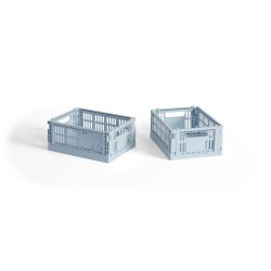 HAY - Colour Crate Mini Storage Crate (Soft Blue) - Set of 2