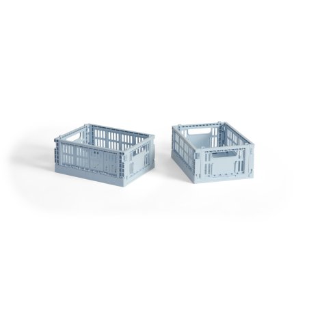 HAY - Colour Crate Mini Storage Crate (Soft Blue) - Set of 2