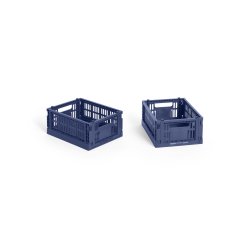 HAY - Colour Crate Mini Storage Crate (Dark Blue) - Set of 2