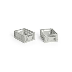 HAY - Colour Crate Mini Storage Crate (Grey) - Set of 2