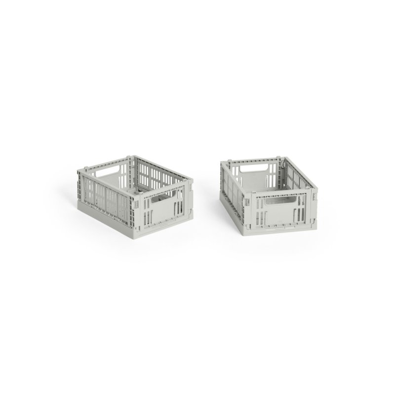 HAY - Colour Crate Mini Storage Crate (Grey) - Set of 2