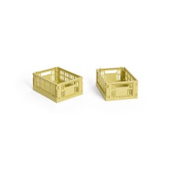 HAY - Colour Crate Mini Storage Crate (Dusty Yellow) - Set of 2
