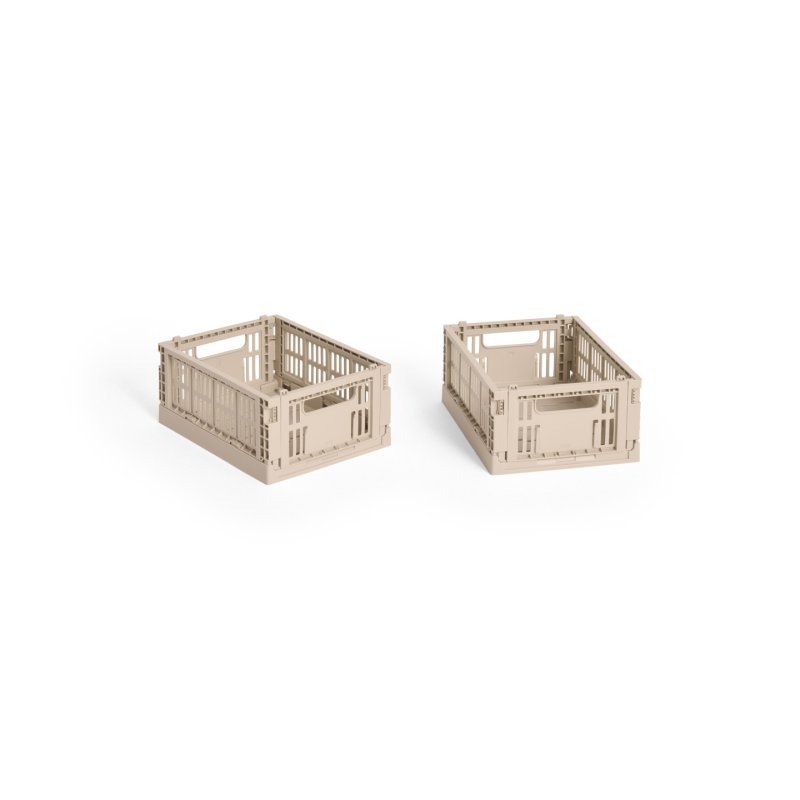 HAY - Colour Crate Mini Storage Crate (Powder) - Set of 2