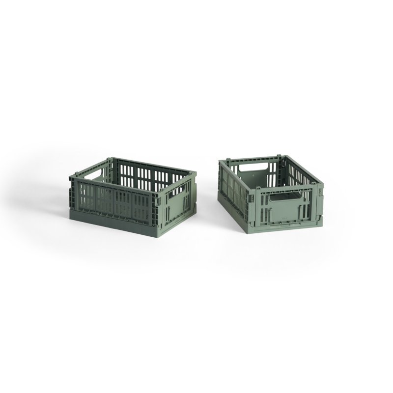 HAY - Colour Crate Mini Storage Crate (Sage Green) - Set of 2