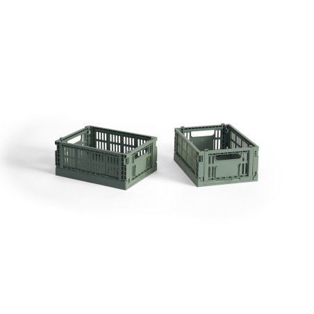 HAY - Colour Crate Mini Storage Crate (Sage Green) - Set of 2
