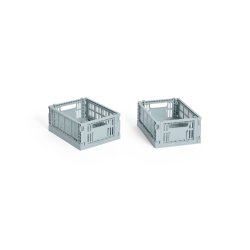 HAY - Colour Crate Mini Storage Crate (Dusty Blue) - Set of 2