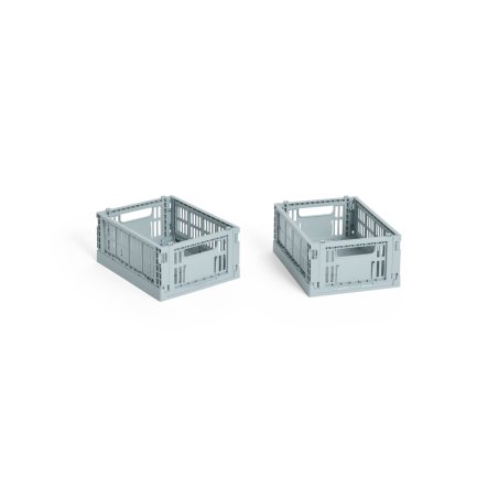 HAY - Colour Crate Mini Storage Crate (Dusty Blue) - Set of 2