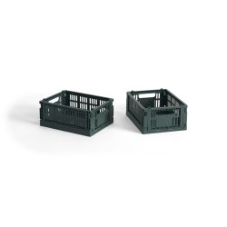 HAY - Colour Crate Mini Storage Crate (Dark Green) - Set of 2