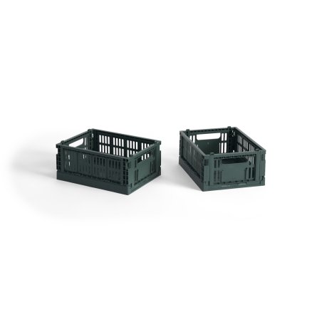 HAY - Colour Crate Mini Storage Crate (Dark Green) - Set of 2