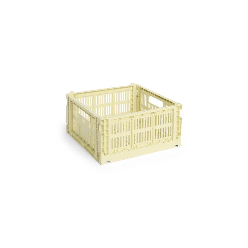 HAY - Colour Crate M Square Storage Crate (Light Yellow)