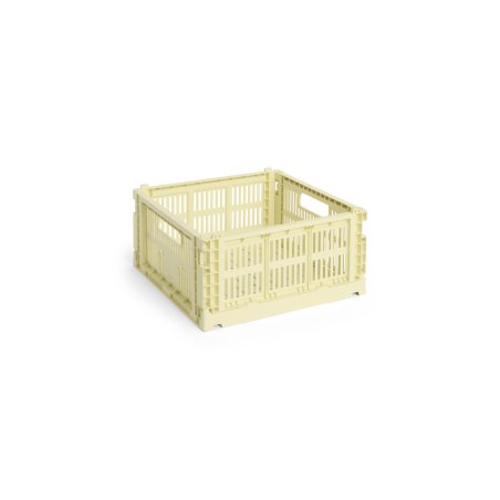 HAY - Colour Crate M Square Storage Crate (Light Yellow)