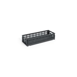 HAY - Colour Crate Mini Oblong Storage Crate (Charcoal)