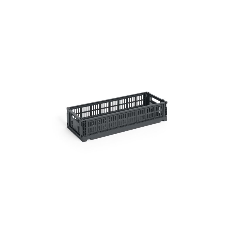 HAY - Colour Crate Mini Oblong Storage Crate (Charcoal)