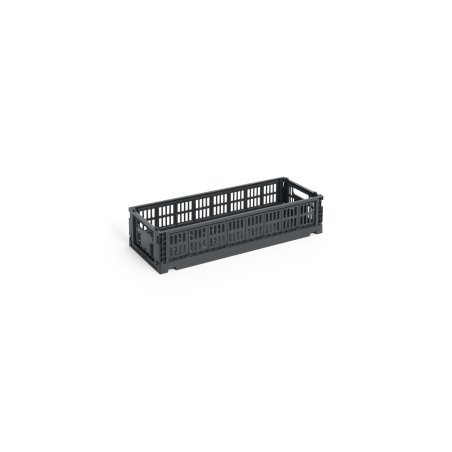HAY - Colour Crate Mini Oblong Storage Crate (Charcoal)