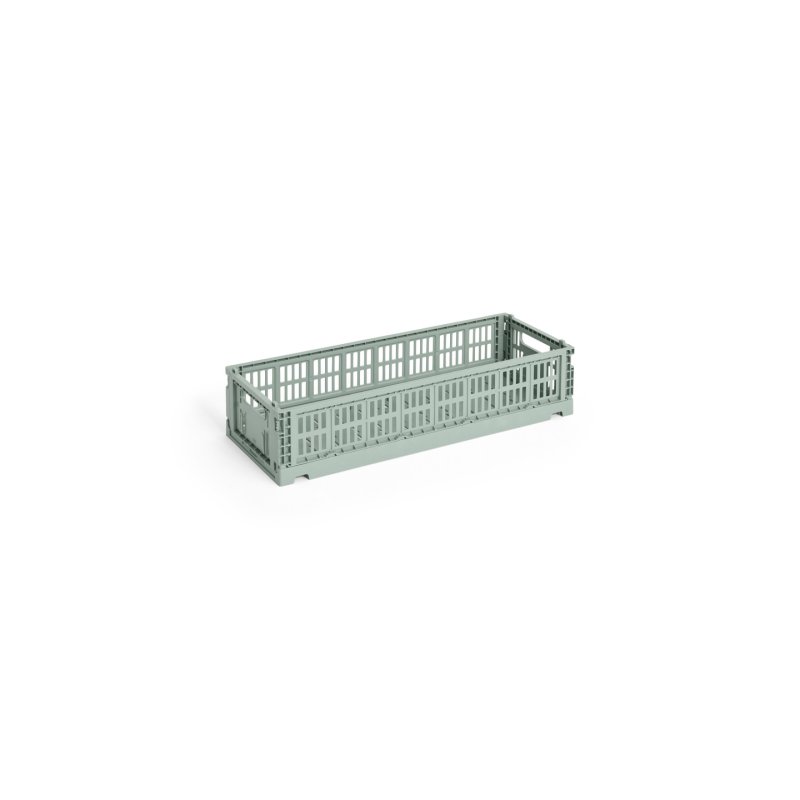 HAY - Colour Crate Mini Oblong Storage Crate (Sage Green)